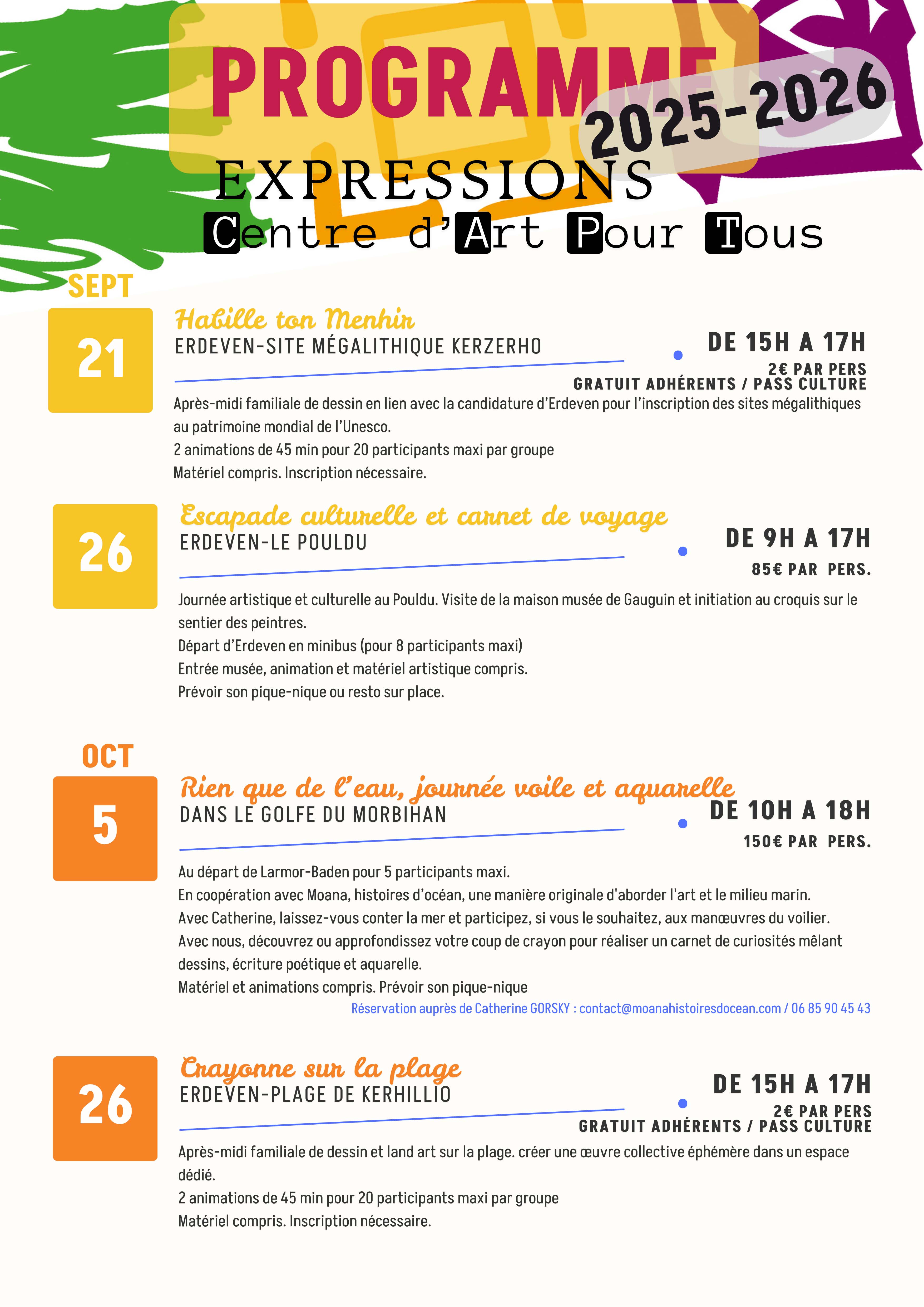 Programmation loisirs 2025 2026 page 1
